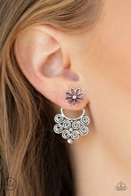 Load image into Gallery viewer, Garden Spindrift Silver Jacket Earring Paparazzi Accessories