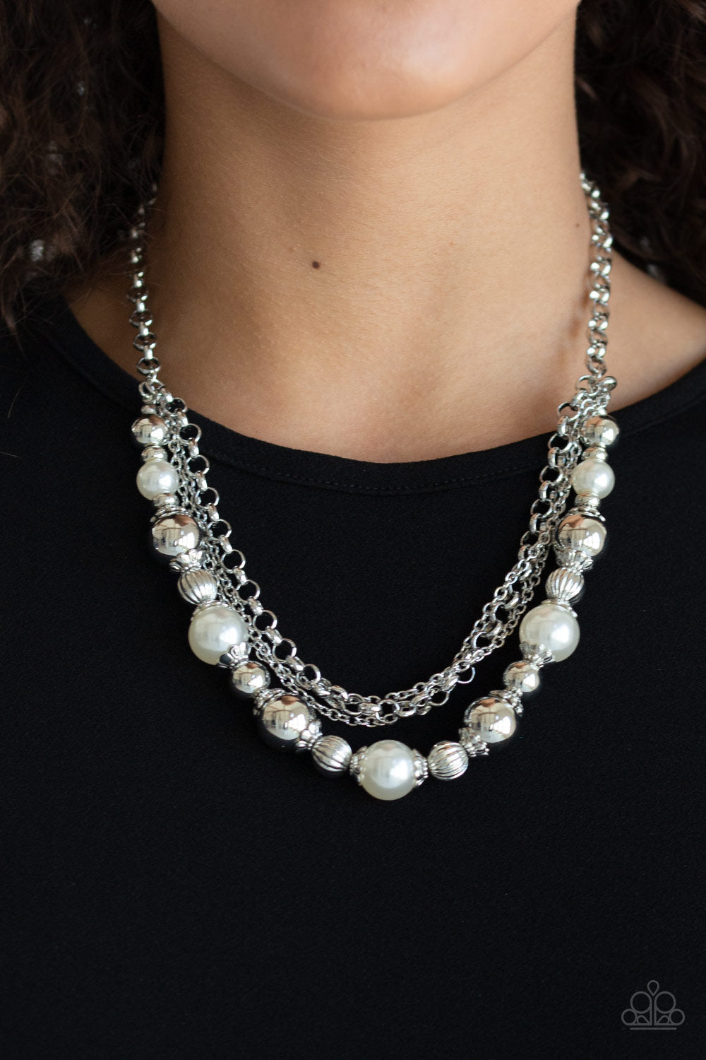 5th Avenue Romance - White Pearl Necklace Paparazzi Accessories