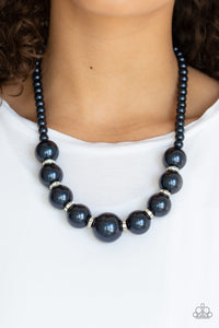 blue,Pearls,short necklace,Soho Socialite Blue Pearl Necklace