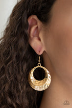 Load image into Gallery viewer, Savory Shimmer Gold Earring Paparazzi Accessories