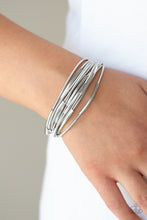Load image into Gallery viewer, City Stretch Silver Bracelet Paparazzi Accessories