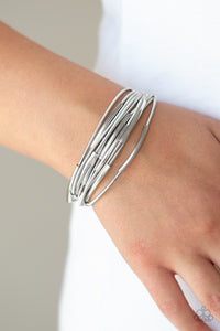 magnetic,silver,City Stretch Silver Bracelet