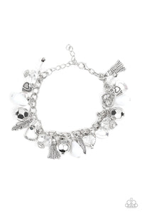 Hearts,lobster claw clasp,white,Charmingly Romantic White Bracelet