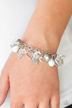 Load image into Gallery viewer, Charmingly Romantic White Bracelet Paparazzi Accessories