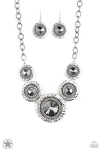 Load image into Gallery viewer, Global Glamour Silver Rhinestone Necklace Paparazzi Accessories