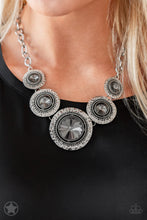 Load image into Gallery viewer, Global Glamour Silver Rhinestone Necklace Paparazzi Accessories