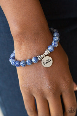 Faith It Til You Make It Blue Bracelet Paparazzi Accessories
