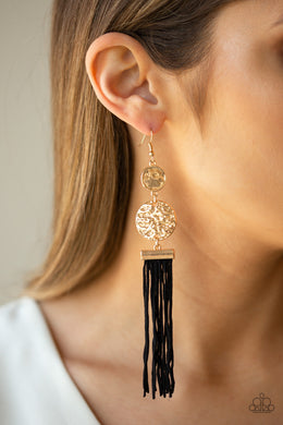 Lotus Gardens Gold Earrings Paparazzi Accessories