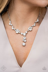 rhinestones,short necklace,white,Inner Light White Necklace