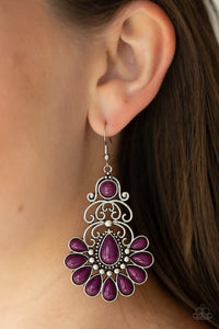 fishhook,purple,Paradise Parlor Purple Earring