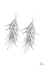 Load image into Gallery viewer, Tasseled Talons Silver Earring Paparazzi Accessories