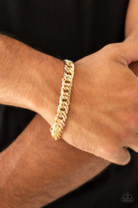 gold,lobster claw clasp,urban,On The Ropes - Gold Bracelet