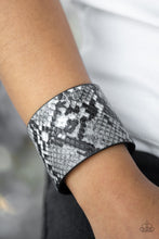 Load image into Gallery viewer, Whats Hiss is Mine Silver Leather Bracelet Paparazzi Accessories