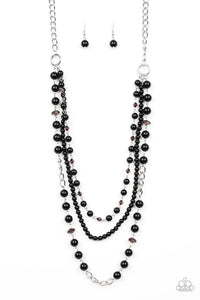 black,long necklace,New York City Chic Black Necklace