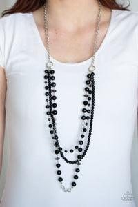 black,long necklace,New York City Chic Black Necklace