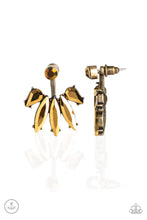Load image into Gallery viewer, Stunningly Striking Brass Jacket Earring Paparazzi Accessories