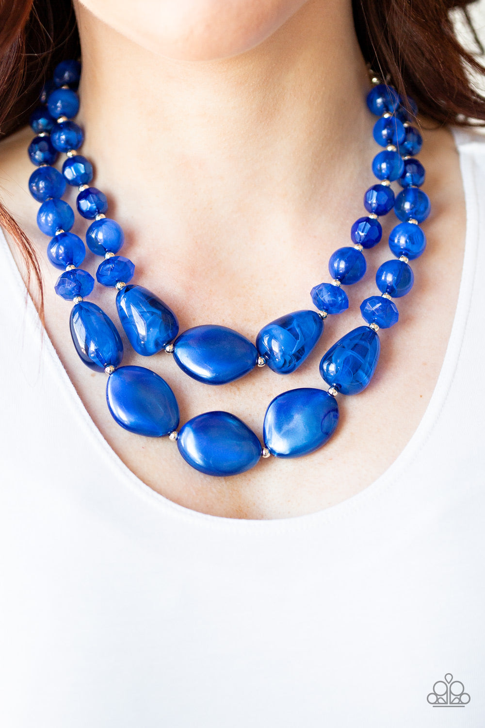 Beach Glam Blue Necklace Paparazzi Accessories