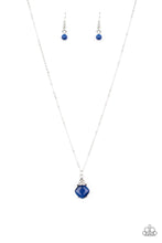 Load image into Gallery viewer, Romantic Razzle Blue Cat&#39;s Eye Necklace Paparazzi Accessories