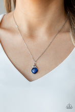 Load image into Gallery viewer, Romantic Razzle Blue Cat&#39;s Eye Necklace Paparazzi Accessories