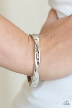 Load image into Gallery viewer, Glittering Grit Brown Hinge Bracelet Paparazzi Accessories