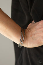 Load image into Gallery viewer, A Mean Gleam Black Cuff Bracelet Paparazzi Accessories