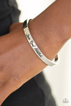Load image into Gallery viewer, Love One Another Silver Cuff Bracelet Paparazzi Accessories