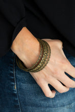 Load image into Gallery viewer, Glitzy Grunge - Brass Bracelet Paparazzi Accessories