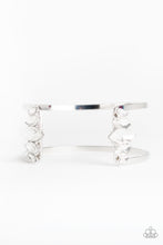 Load image into Gallery viewer, Glam Power White Cuff Bracelet Paparazzi Accessories