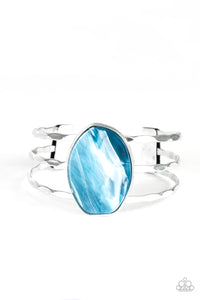 Blue,Cuff,Marbled,Silver,Canyon Dream Blue Cuff Bracelet