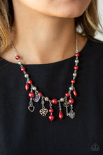 Load image into Gallery viewer, Renaissance Romance - Red Pearl Necklace Paparazzi Accessories
