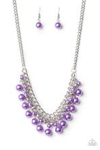 Load image into Gallery viewer, Duchess Dior Purple Pearl Necklace Paparazzi Accessories