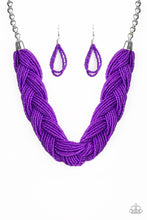 Load image into Gallery viewer, The Great Outback Purple Seed Bead Necklace Paparazzi Accessories