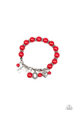 Load image into Gallery viewer, One True Love Red Charm Bracelet Paparazzi Accessories
