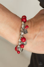 Load image into Gallery viewer, One True Love Red Charm Bracelet Paparazzi Accessories