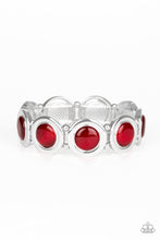Load image into Gallery viewer, Muster Up The Luster Red Cat&#39;s Eye Bracelet Paparazzi Accessories