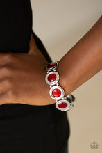 Load image into Gallery viewer, Muster Up The Luster Red Cat&#39;s Eye Bracelet Paparazzi Accessories