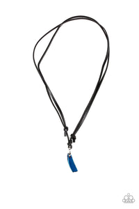 black,blue,leather,short necklace,urban,Am I Meteorite?  Blue Urban Necklace