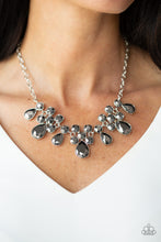 Load image into Gallery viewer, Debutante Drama - Silver Hematite Rhinestone Necklace Paparazzi Accessories