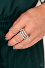 Load image into Gallery viewer, Seeking Shimmer White Ring Paparazzi Accessories