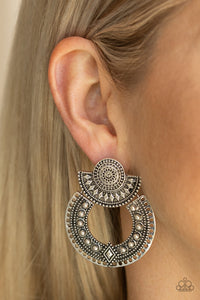 post,silver,Texture Takeover - Silver Post Earrings