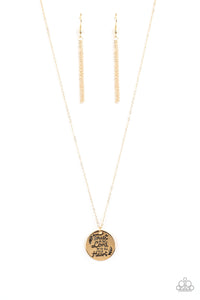 gold,inspirational,Short Necklace,All You Need Is Trust Gold Necklace