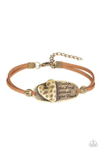Load image into Gallery viewer, A Full Heart Brass Leather Bracelet Paparazzi Accessories