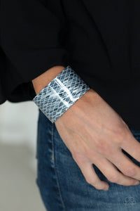acrylic,cuff,silver,Vogue Revamp Silver Acrylic Cuff Bracelet