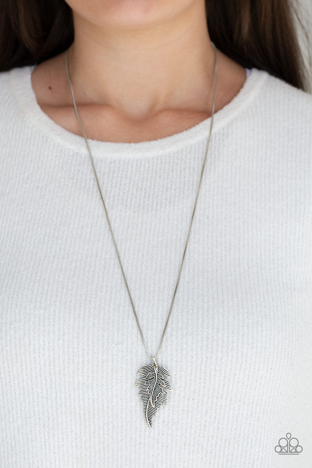 Enchanted Meadow Silver Necklace Paparazzi Accessories