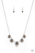 Load image into Gallery viewer, Solar Beam - Brown Cat&#39;s Eye Necklace Paparazzi Accessories