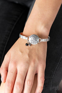 black,hinge,inspirational,silver,Total Trust Black Hinge Bracelet