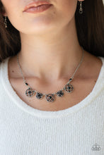 Load image into Gallery viewer, Floral Florescence Black Necklace Paparazzi Accessories