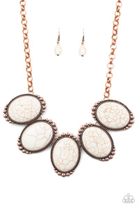 copper,crackle stone,short necklace,Prairie Goddess Copper Necklace