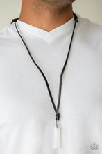 Load image into Gallery viewer, Kryptonite White Stone Leather Urban Neclace Paparazzi Accessories