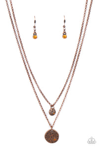copper,rhinestones,short necklace,Modern Minimalist - Copper Necklace